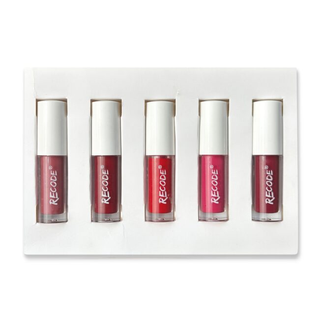 Mini Mousse Lipsticks  with Jojoba Oil & Vitamin E Extract - Bridal Bold - 5 x 1.75 ml - 8.75 ml