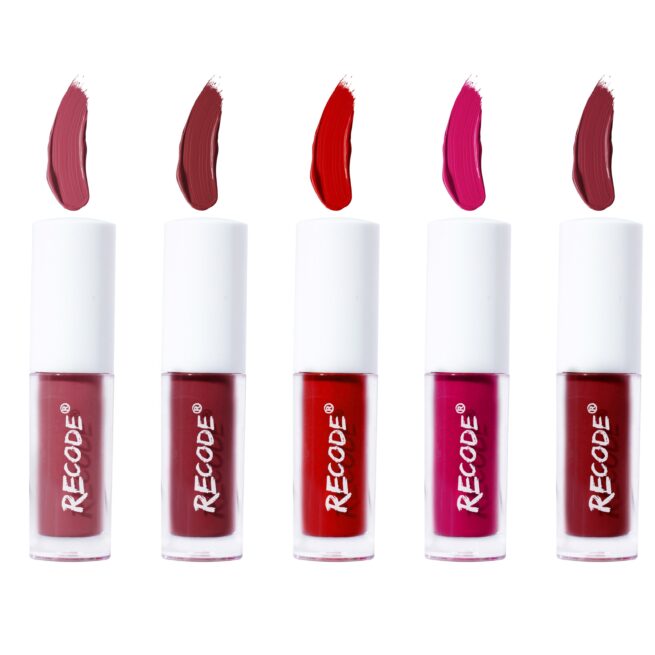 Mini Mousse Lipsticks  with Jojoba Oil & Vitamin E Extract - Bridal Bold - 5 x 1.75 ml - 8.75 ml