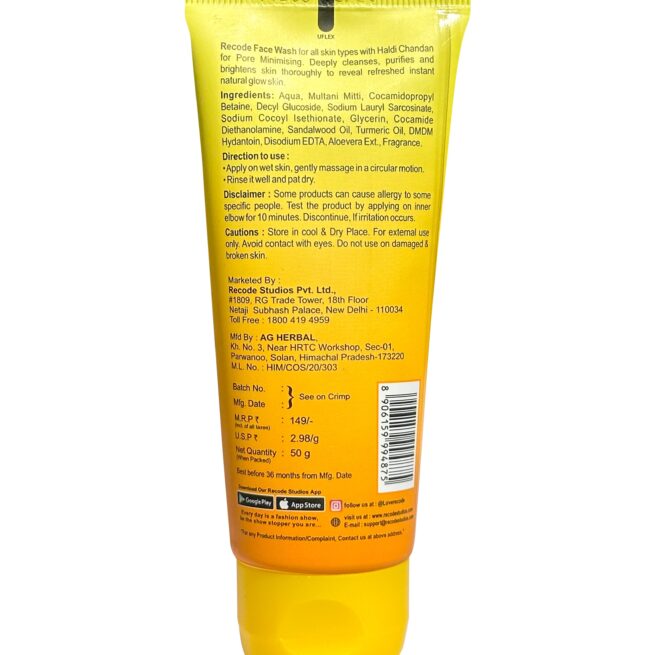 Haldi Chandan Face Wash with Glycerin Extract- 50 G