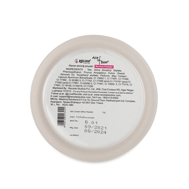 Recode No Hue Matte Setting Powder - 12 GMS