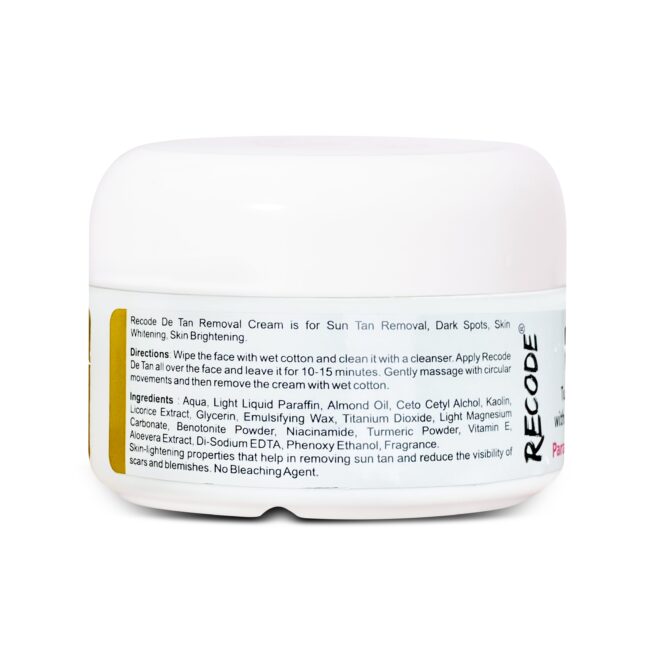 Recode De Tan Removal Cream 50 G - Sun Tan Removal Cream by Recode
