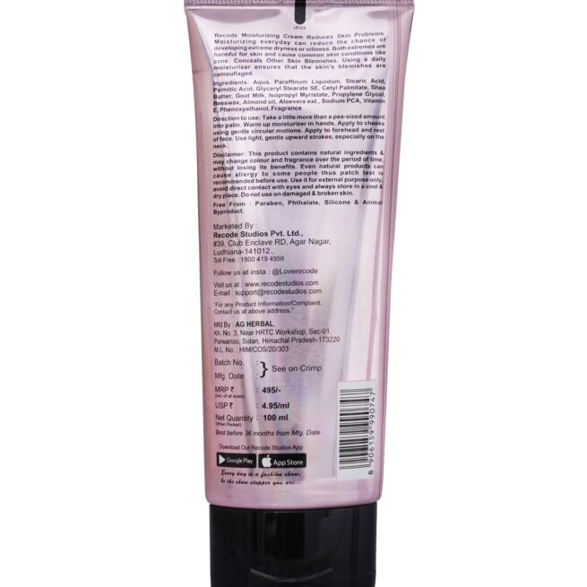 Recode Moisturizer With Goat Milk in Tube - 100 ML