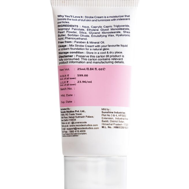 Rose Gold Strobe Cream with Hyaluronic Acid Extract - 25 ML