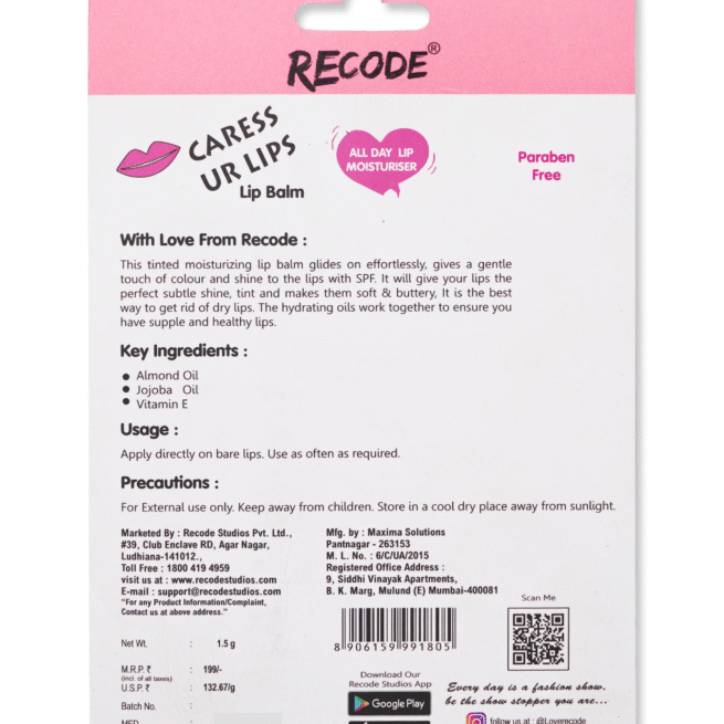 Heliotropium Recode Lip Balm Heliotropium 1.50 G